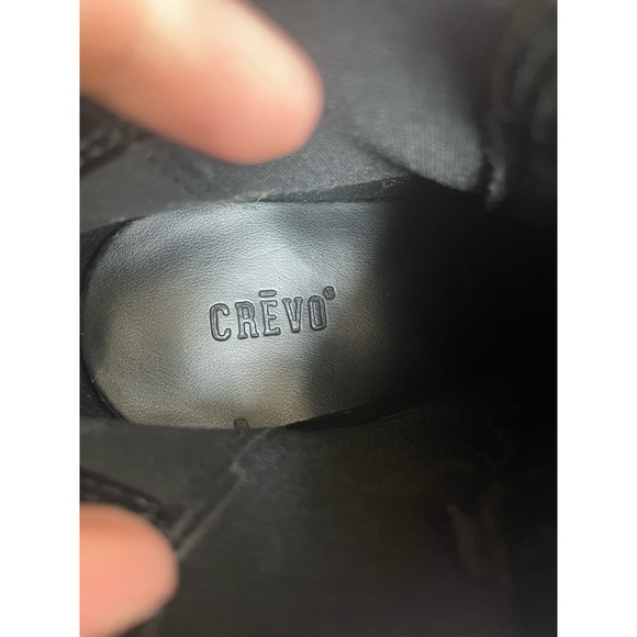 Crevo Maeva Chelsea Suede Booties w/ Block Heel, Charcoal, Women’s Sz 8.5 - Picture 4 of 4